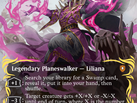 Liliana of the Dark Realms (Borderless) (Raised Foil) [Bloomburrow Commander] Sale