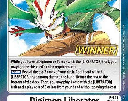 Digimon Liberator [P-151] (Store Tournament 2024 Jul. – Sep. Winner Pack) [Promotional Cards] Supply