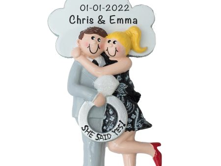 Engagement Christmas Ornament - She Said Yes! Blonde Online