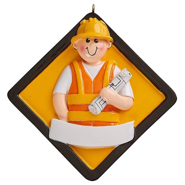 Construction Worker Personalized Ornament Discount