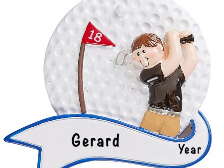 Golfer Swing Guy Christmas Ornament Hot on Sale