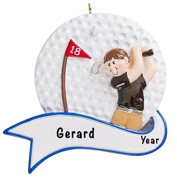 Golfer Swing Guy Christmas Ornament Hot on Sale