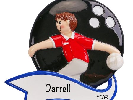 Bowling Guy Personalized Ornament For Cheap