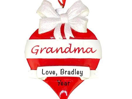 Grandma Red Christmas Ornament Online now