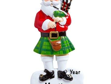 Scottish Bagpipes Santa Christmas Ornament Fashion