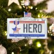 Veteran Hero License Plate Personalized Ornament Online Sale