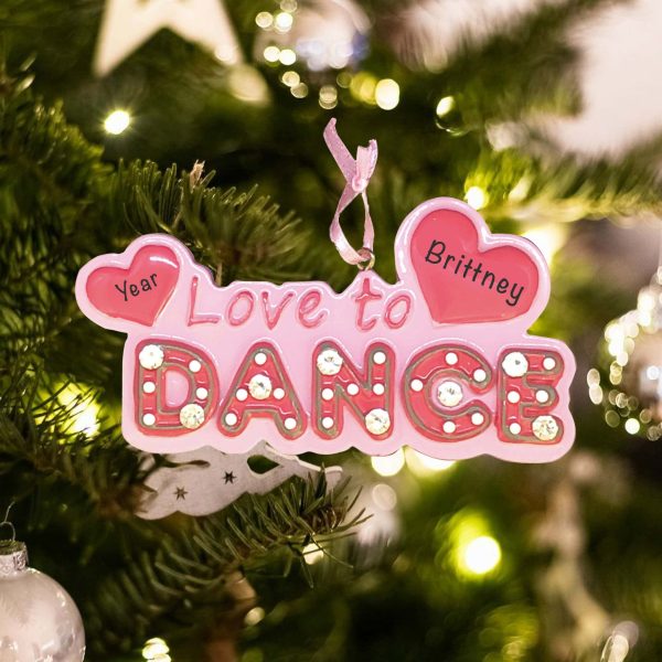 Love To Dance Personalized Ornament Online now