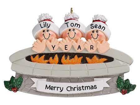 Fire Pit Family of 3 Christmas Ornament For Discount