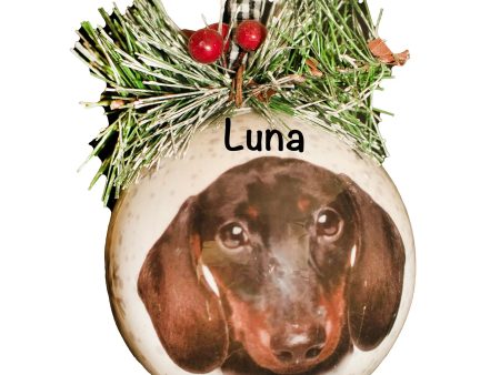 Dachshund Personalized Ornament - Black & Tan Hot on Sale