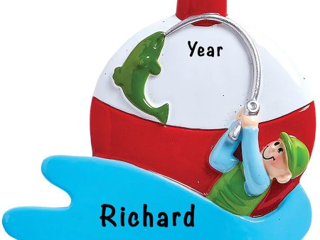 Fishing Guy Christmas Ornament For Cheap