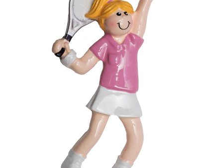 Tennis Girl Personalized Ornament - Blonde Supply