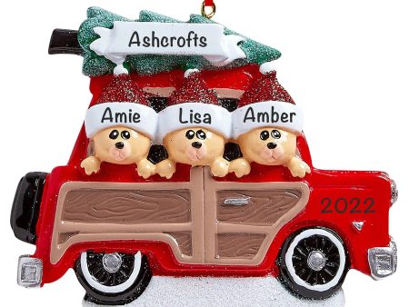 SUV Bear Family of 3 Personalized Ornament Online Hot Sale