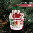 Christmas Family Of 6 With Dog Christmas Ornament Online now