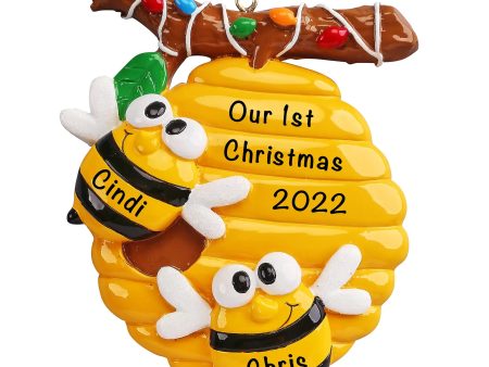 Honey Bees Couple Christmas Ornament Sale