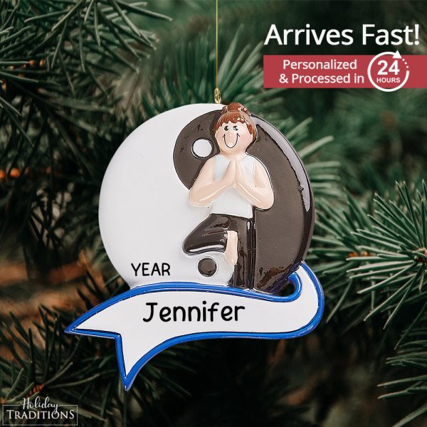 Yoga Yin and Yang Personalized Ornament Online