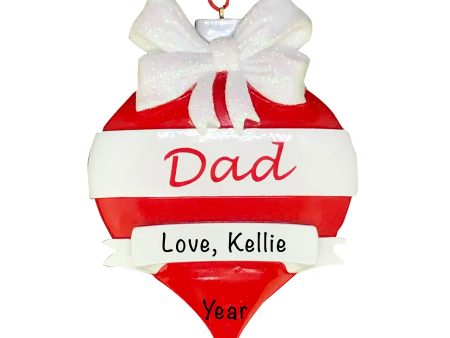 Dad Red Christmas Ornament Online Sale