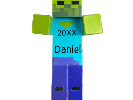 Minecraft Zombie Christmas Ornament 3D Online now