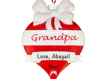 Grandpa Red Christmas Ornament Supply