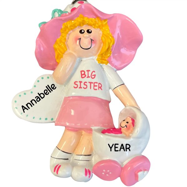 Big Sister Blonde Personalized Ornament Sale