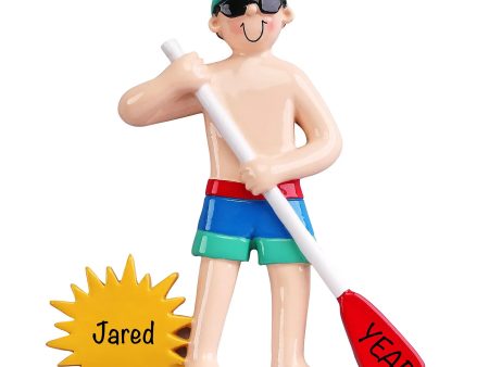 Paddle Board Guy Personalized Ornament on Sale