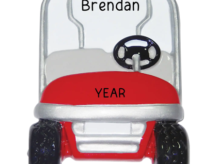 Red Golf Cart Personalized Christmas Ornament Supply