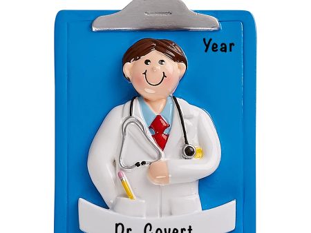 Doctor Guy Clipboard Personalized Ornament For Cheap