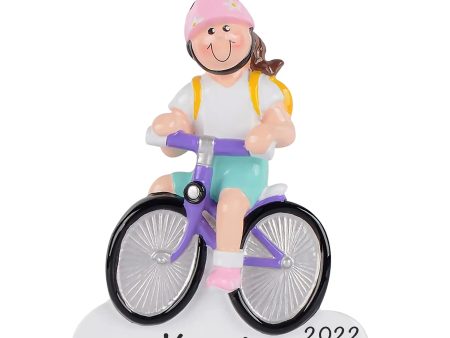 Girl Bike Christmas Ornament on Sale