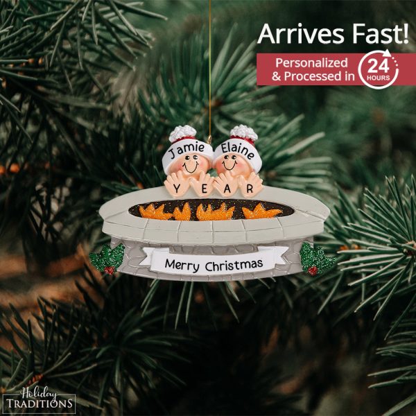 Fire Pit Couple Christmas Ornament Hot on Sale