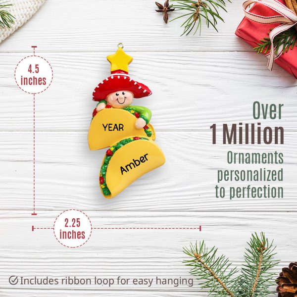 Taco Lover Christmas Ornament For Discount