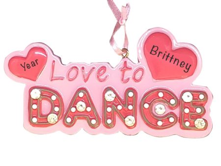 Love To Dance Personalized Ornament Online now