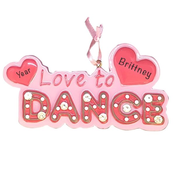 Love To Dance Personalized Ornament Online now