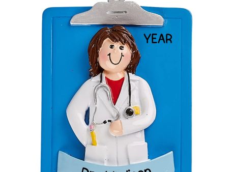 Doctor Girl Clipboard Personalized Ornament For Sale