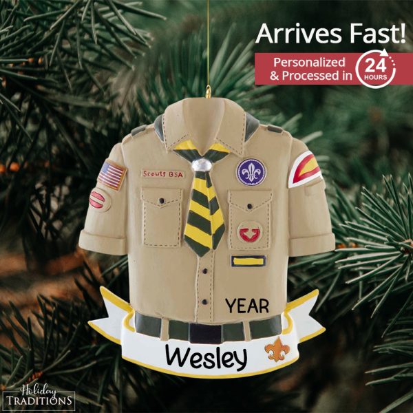 Boy Scouts Christmas Ornament - Banner Hot on Sale