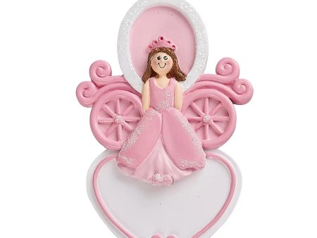 Princess Carriage Heart Personalized Ornament on Sale