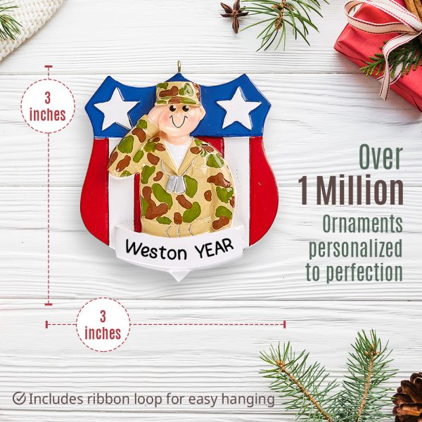 Army USA Christmas Ornament Online now