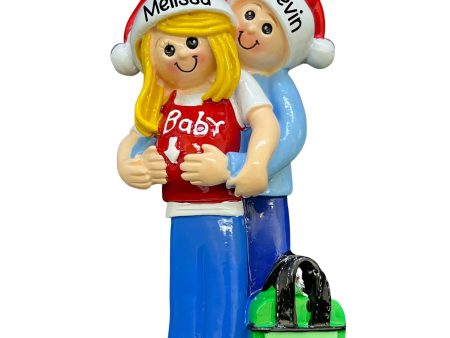 Expecting Couple Personalized Ornament - Blonde For Sale