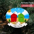 Beach Adirondack Couple Christmas Ornament For Sale