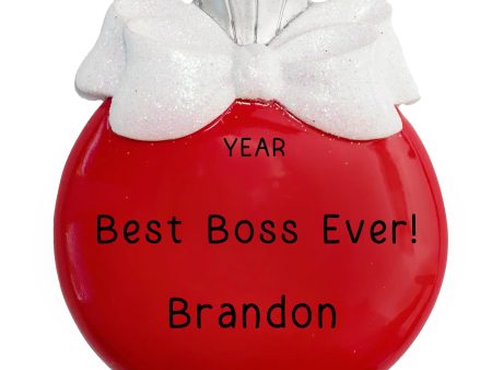 Red Glitter Ball Personalized Ornament Sale