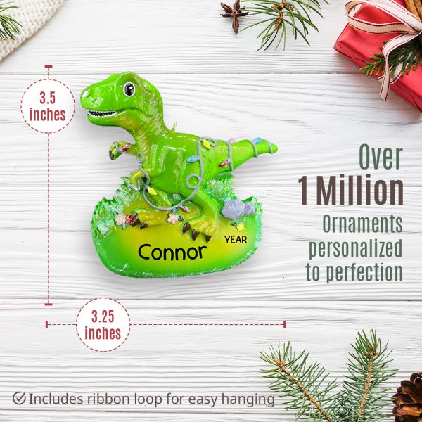 Dinosaur T-Rex Christmas Ornament - Lights Online now