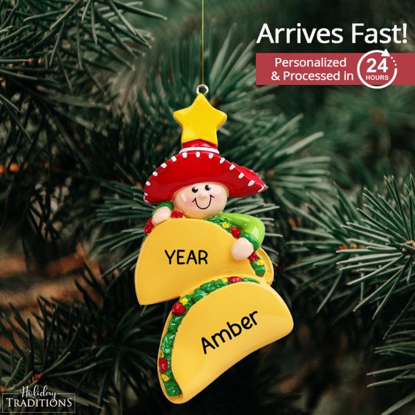 Taco Lover Christmas Ornament For Discount