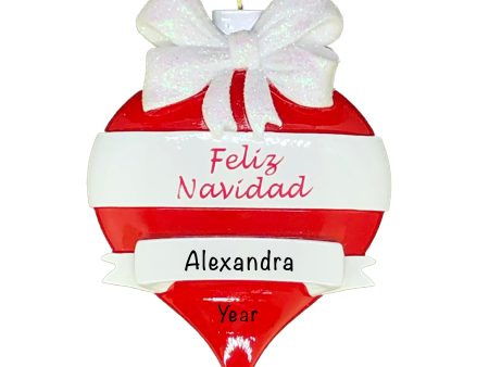 Feliz Navidad Christmas Ornament Supply