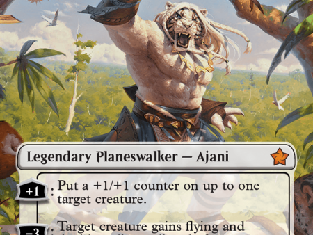 Ajani, Caller of the Pride (FDN-417) - Foundations (Borderless) Foil [Mythic] Fashion