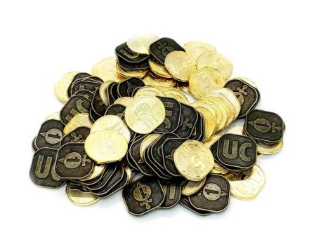 SciFi Metal Coins: Set of 100 (1 s & 5 s) Sale