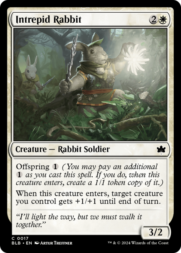 Intrepid Rabbit (BLB-017) - Bloomburrow Foil [Common] on Sale